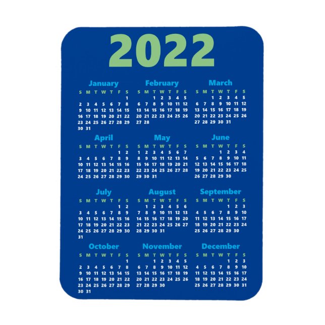Choisissez vos propres couleurs | Magnet Calendrie (Vertical)