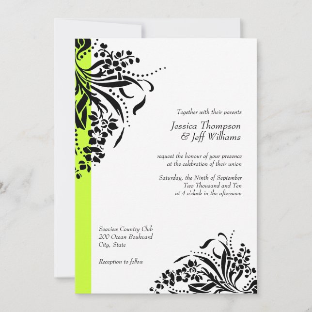 Choisissez vos propres invitations de mariage de (Devant)