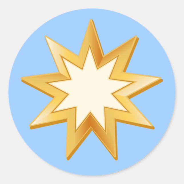 Choisissez votre autocollant Baha'i couleur Arrièr (Devant)