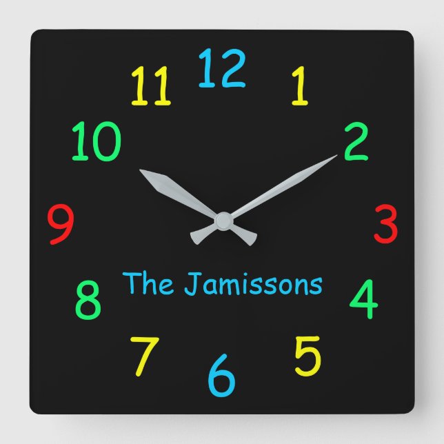 CHOISISSEZ VOTRE COULEUR, Horloge personnalisée No (Recto)