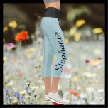 CHOISISSEZ VOTRE COULEUR Yoga capri leggings perso<br><div class="desc">CHOISISSEZ VOTRE COULEUR Personnalisé yoga capri leggings! Imprimé d'un bord à l'autre, avec votre nom en gros script noir vers le haut d'une jambe! L'échantillon est bleu oeuf rouge avec taille noire, mais vous pouvez facilement customiser à la couleur de votre choix. Il est également facile de modifier ou de...</div>