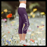 CHOISISSEZ VOTRE COULEUR Yoga capri leggings perso<br><div class="desc">CHOISISSEZ VOTRE COULEUR Personnalisé yoga capri leggings! Imprimé d'un bord à l'autre, avec votre nom en gros script blanc vers le haut d'une jambe! L'échantillon est violet d'aubergine profonde avec ceinture blanche, mais vous pouvez facilement customiser à la couleur de votre choix. Il est également facile de modifier ou de...</div>