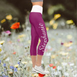 CHOISISSEZ VOTRE COULEUR Yoga capri leggings perso<br><div class="desc">CHOISISSEZ VOTRE COULEUR Personnalisé yoga capri leggings! Imprimé d'un bord à l'autre, avec votre nom en gros script blanc vers le haut d'une jambe! L'échantillon est riche baie avec ceinture blanche, mais vous pouvez facilement customiser à la couleur de votre choix. Aussi facile de modifier ou supprimer le texte d'exemple,...</div>