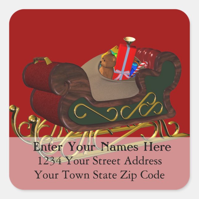 Choisissez votre Étiquette de adresse de Noël Arri (Devant)