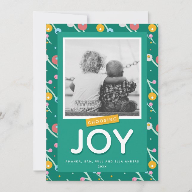 Choix de Joy Holiday Berries Carte photo personnal (Devant)