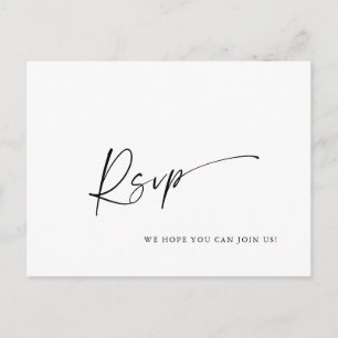 Choix de menu de calligraphie élégante pour RSVP d