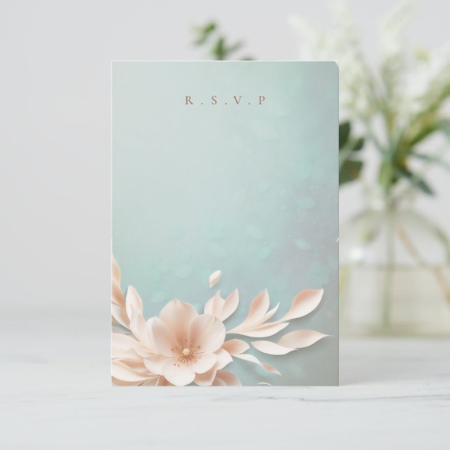 Choix de repas romantique à mariage floral RSVP (Debout devant)