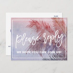 Choix du menu Coucher de soleil tropical RSVP