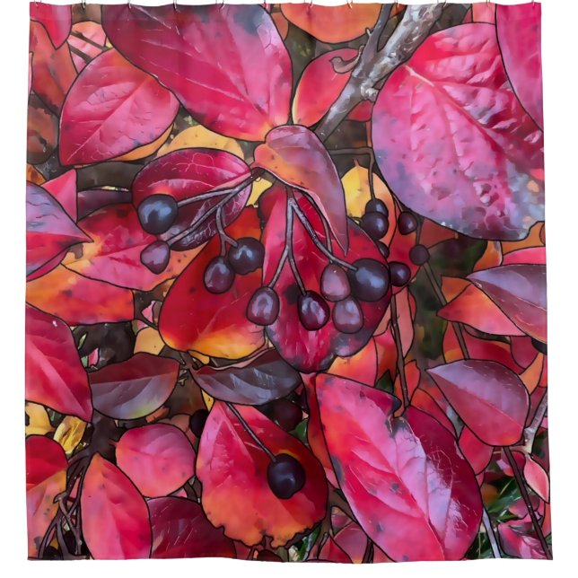 Chokecherries d'automne - Rideau de douche (Devant)