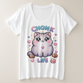 CHONK LIFE CAT - Kawaii Style Chat Design Femme