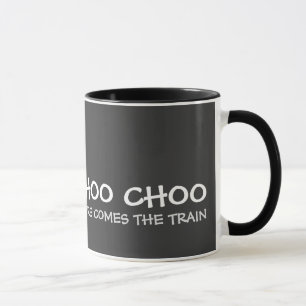 "Choo Choo ici vient tasse rouge/noire du train"