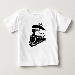 Choo Choo I'm 2, 2nd Birthday Boy Toddler T-shirt