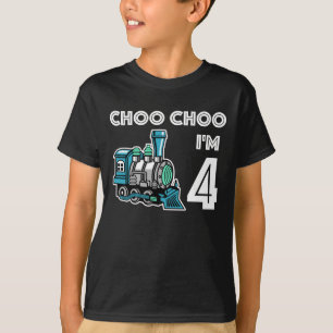 Choo Choo J'ai 4 ans, t-shirt de train mignon