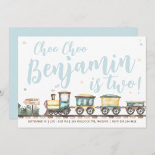 Choo Choo Train Anniversaire Fête Invitation