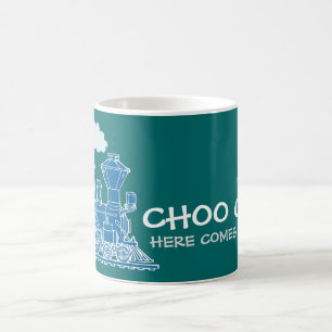 "Choo Choo vient ici le train" tasse turquoise ble