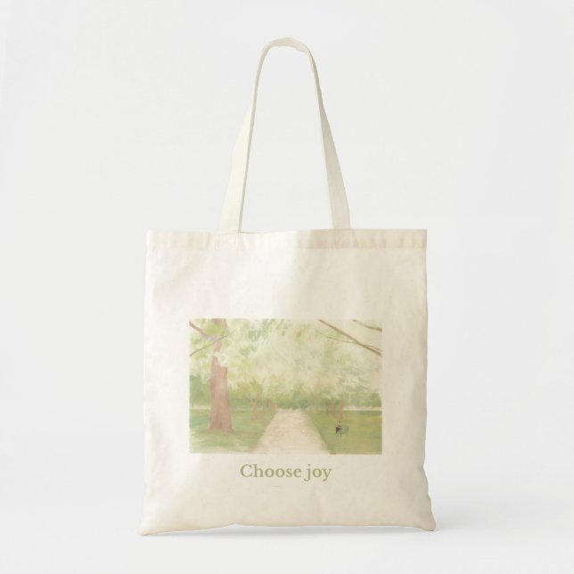 Choose joy aesthetic tote bag | soft nature  (Devant)