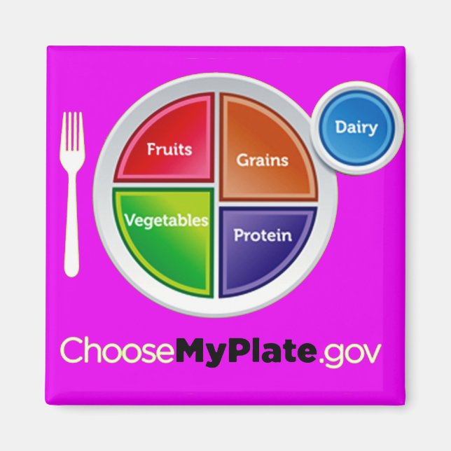 Choose My Plate (Pink) Magnet (Devant)