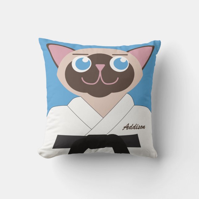 Chop Ce Coussin Karate Kat Personnalisé (Recto)
