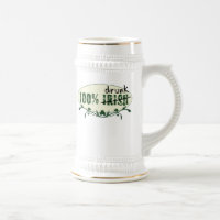 100% Irlandais Drunk Stein