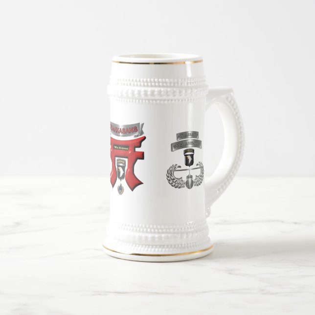 Chope À Bière 101e division aéroportée Rakkasans Conception spéc (Devant droit)