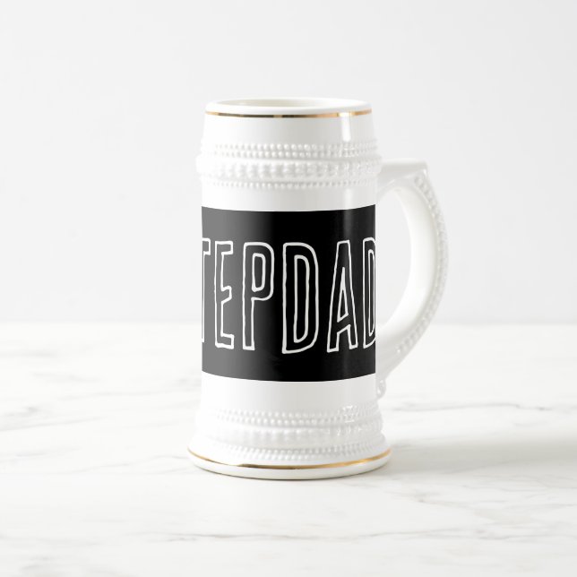 Chope À Bière #1 STEPDAD bière stein cadeau pour la Fête des pèr (Devant droit)