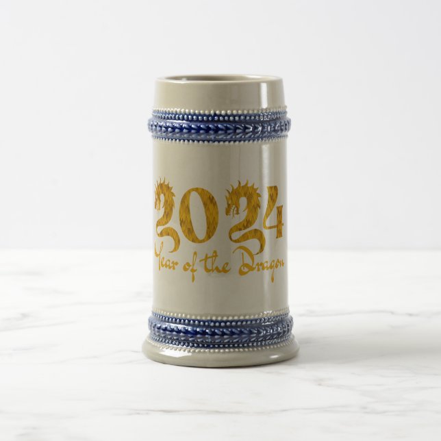 CHOPE À BIÈRE 2024 ANNÉE DU DRAGON EN OR (Centre)