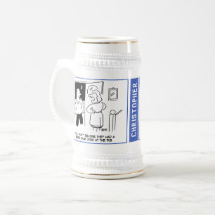 Chope À Bière 2 dessins animés amusants sur le thème de la bière
