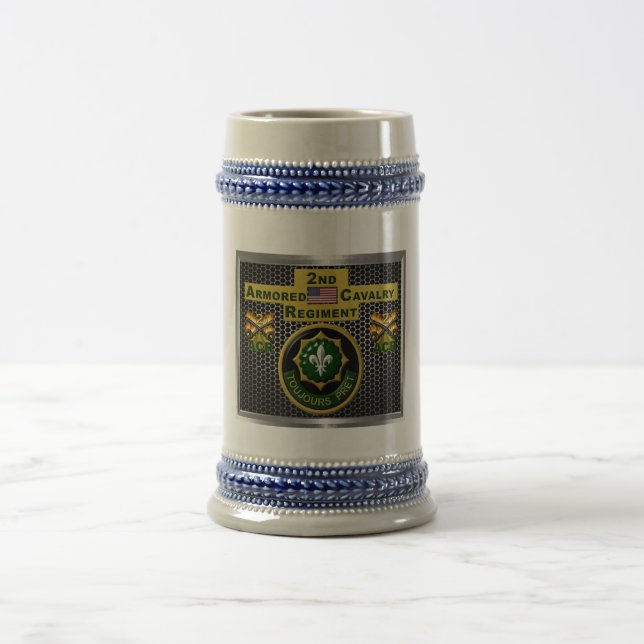 Chope À Bière 2e Régiment de cavalerie blindée "toujours prêt" (Centre)