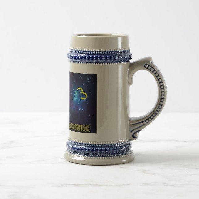 Chope À Bière 333 - LE NOMBRE d'ANGE (nébuleuses), 18oz Stein (Droite)