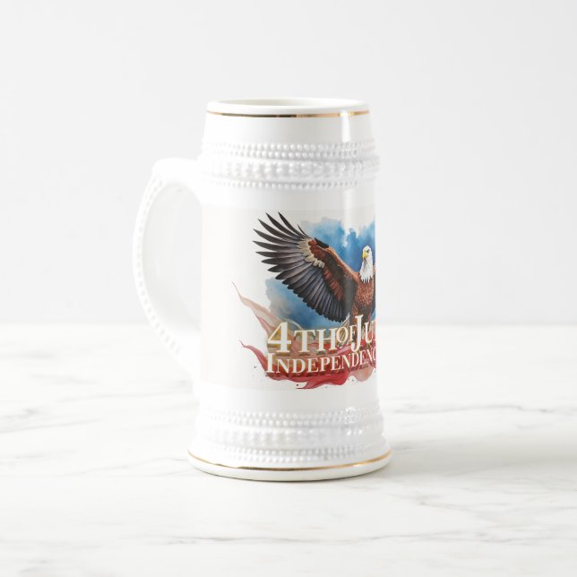 Chope À Bière 4 juillet Aigle – Conception d'art patriotique (Devant gauche)