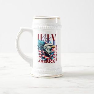Chope À Bière 4 juillet American Eagle Sublimation-61904