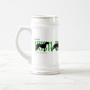 Chope À Bière 4 silhouettes de chien-loup irlandais