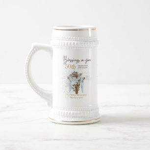 Chope À Bière 50e ORDINATION ANNIVERSAIRE Prêtre Pasteur Ministr