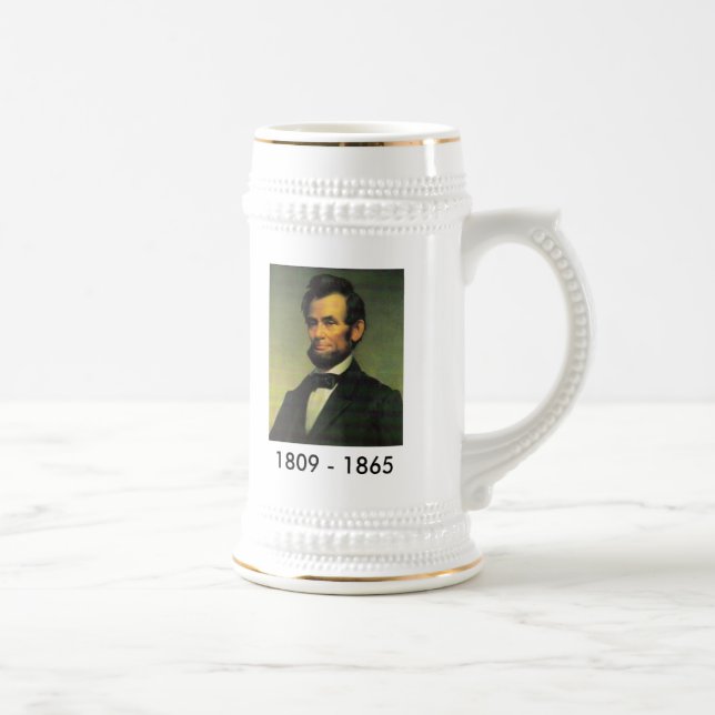 Chope À Bière Abraham Lincoln peignant Stein bicentenaire (Droite)
