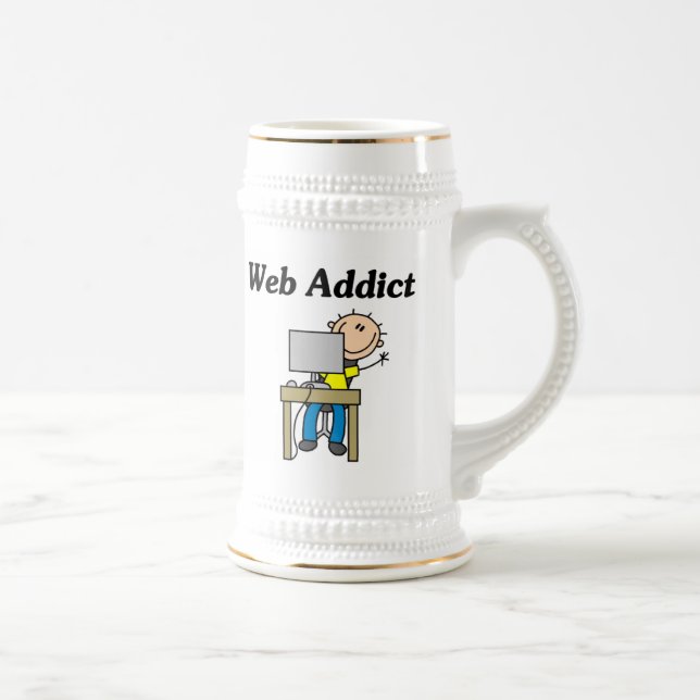 Chope À Bière Accro du Web (Droite)