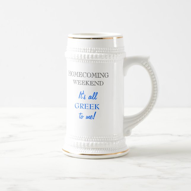 Chope À Bière ACCUEIL "C'est du GREC pour moi !" stein (céramiqu (Droite)