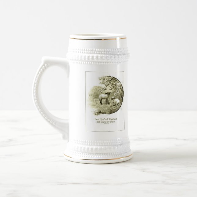 Chope À Bière Agneaux et écritures (Gauche)