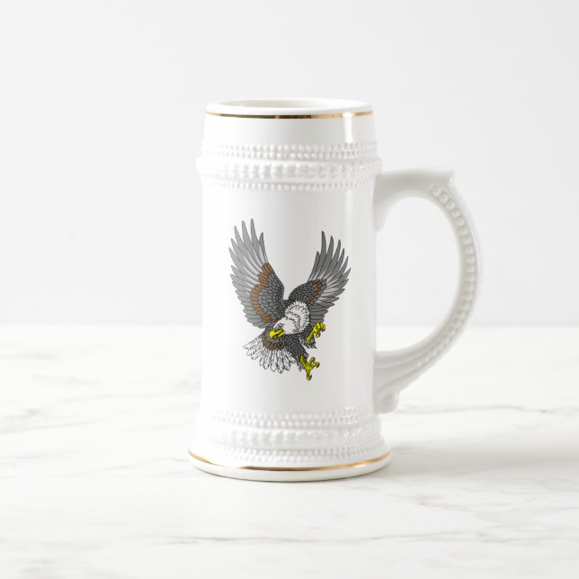 Chope À Bière Aigle à tête blanche américain dans le vol (Droite)