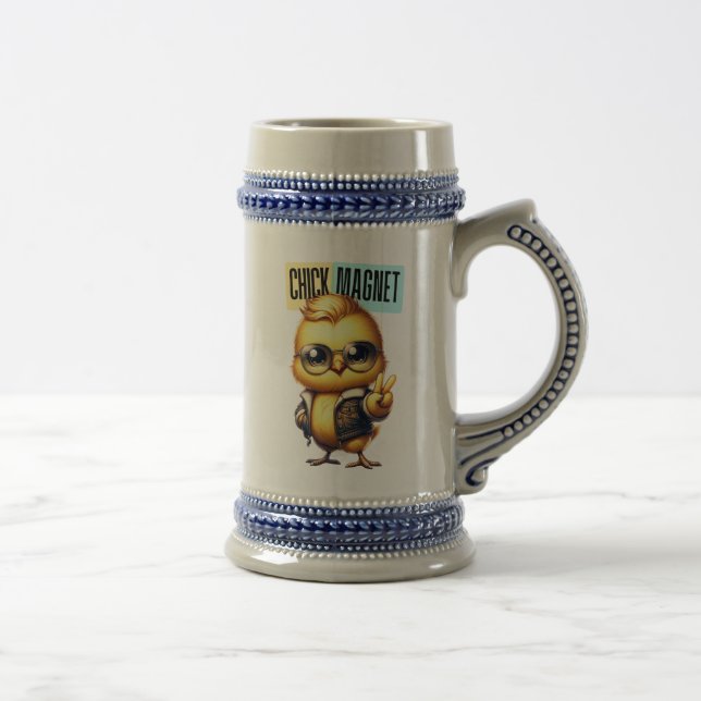 Chope À Bière Aimant Poussin Mignon Drôle de Pâques (Droite)