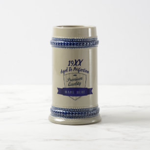 Chope À Bière AJOUTER ANNÉE NÉ, Anniversaire Jalon cadeau pour l