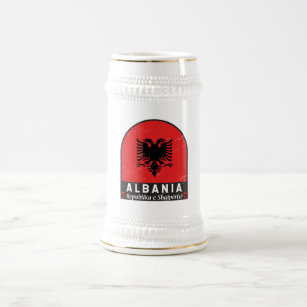 Chope À Bière Albanie - Emblème du drapeau