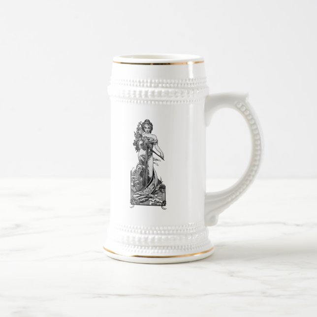 Chope À Bière Alphonse Mucha Broken Blossoms (Droite)