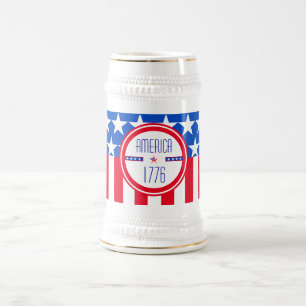 Chope À Bière Américain 1776 patriotique