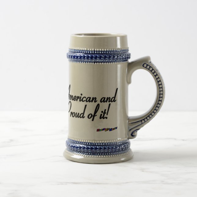 Chope À Bière American Flag - Américain et fier de ça ! - dis (Droite)