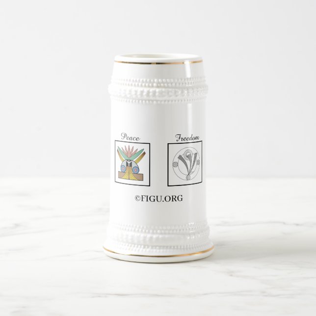 Chope À Bière Amour Paix Liberté Harmonie (Centre)