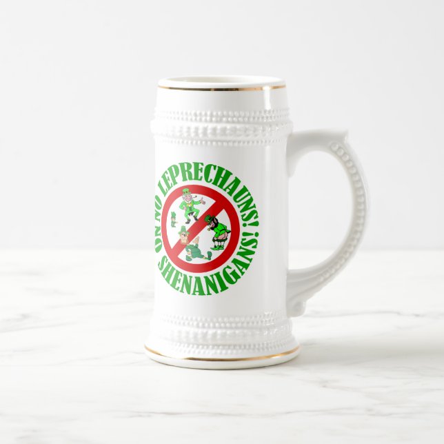 Chope À Bière Amusant pas de leprechauns Saint Patrick's day (Droite)
