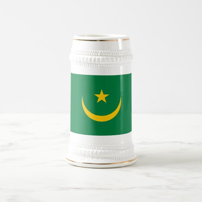 Chope À Bière Ancien drapeau de Mauritanie (Centre)