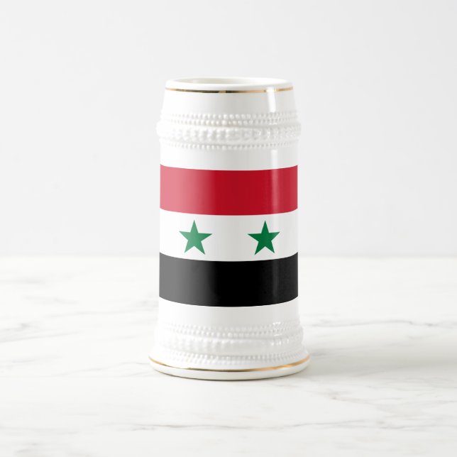 Chope À Bière Ancien drapeau de Syrie (Centre)