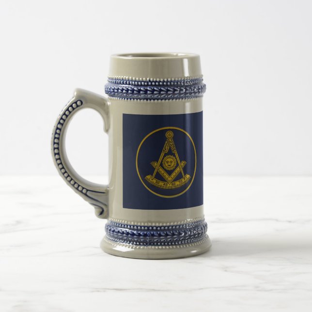 Chope À Bière Ancien Maître Freemason Carré et Compass Masonic (Gauche)