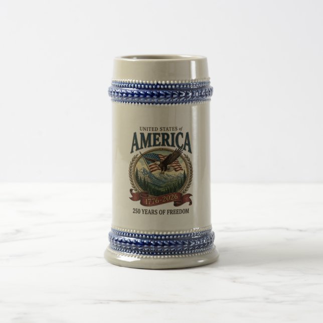 Chope À Bière Anniversaire des 250 ans de l'Amérique (Centre)